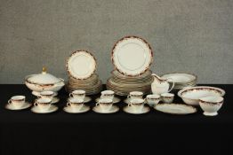 A Royal Doulton 'Winthrop' pattern part dinner/tea service to include, plates, cups and saucers