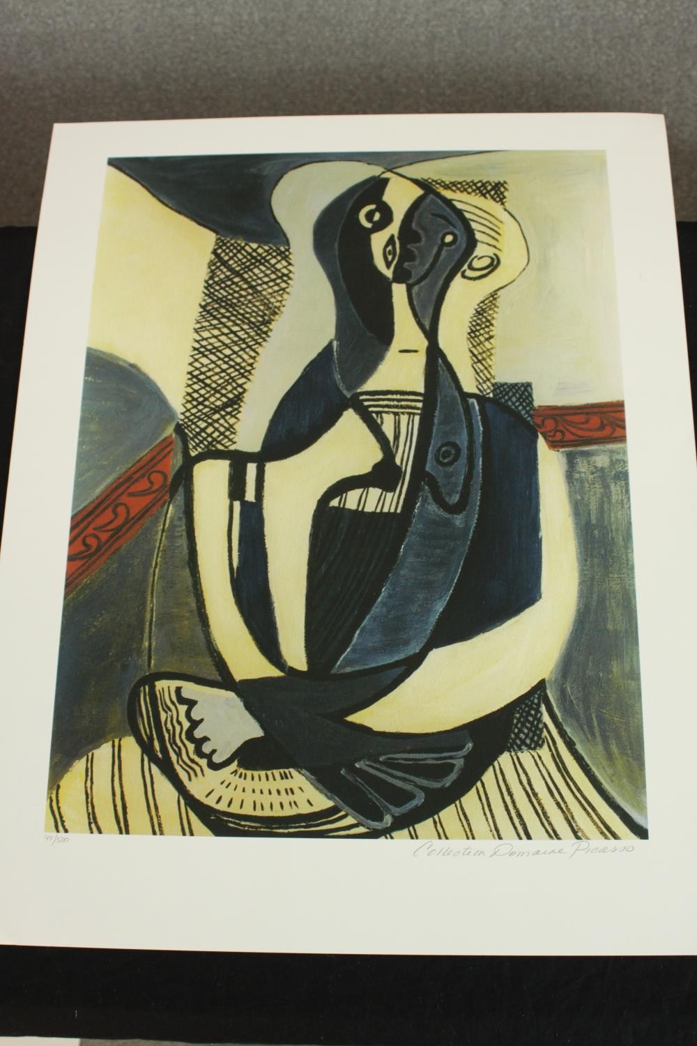 After Pablo Picasso (1881-1973, Spanish), Seated Woman, a coloured limited Collection Domaine - Image 3 of 5