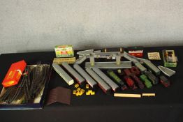 A collection of Hornby trains, including fourteen locomotives and carriages, a box of trees and