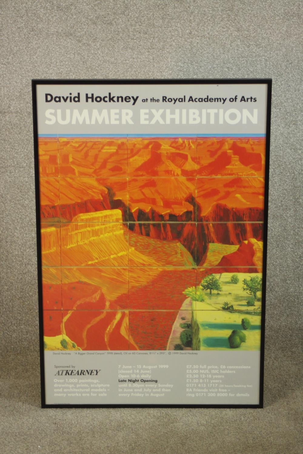 David Hockney at the Royal Academy, a late 20th century exhibition poster dated 7th June - 15th - Image 2 of 5