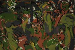 Yasuyuki Suzuki (Japanese, 1911-1980) Living, an abstract coloured artist's proof print on paper