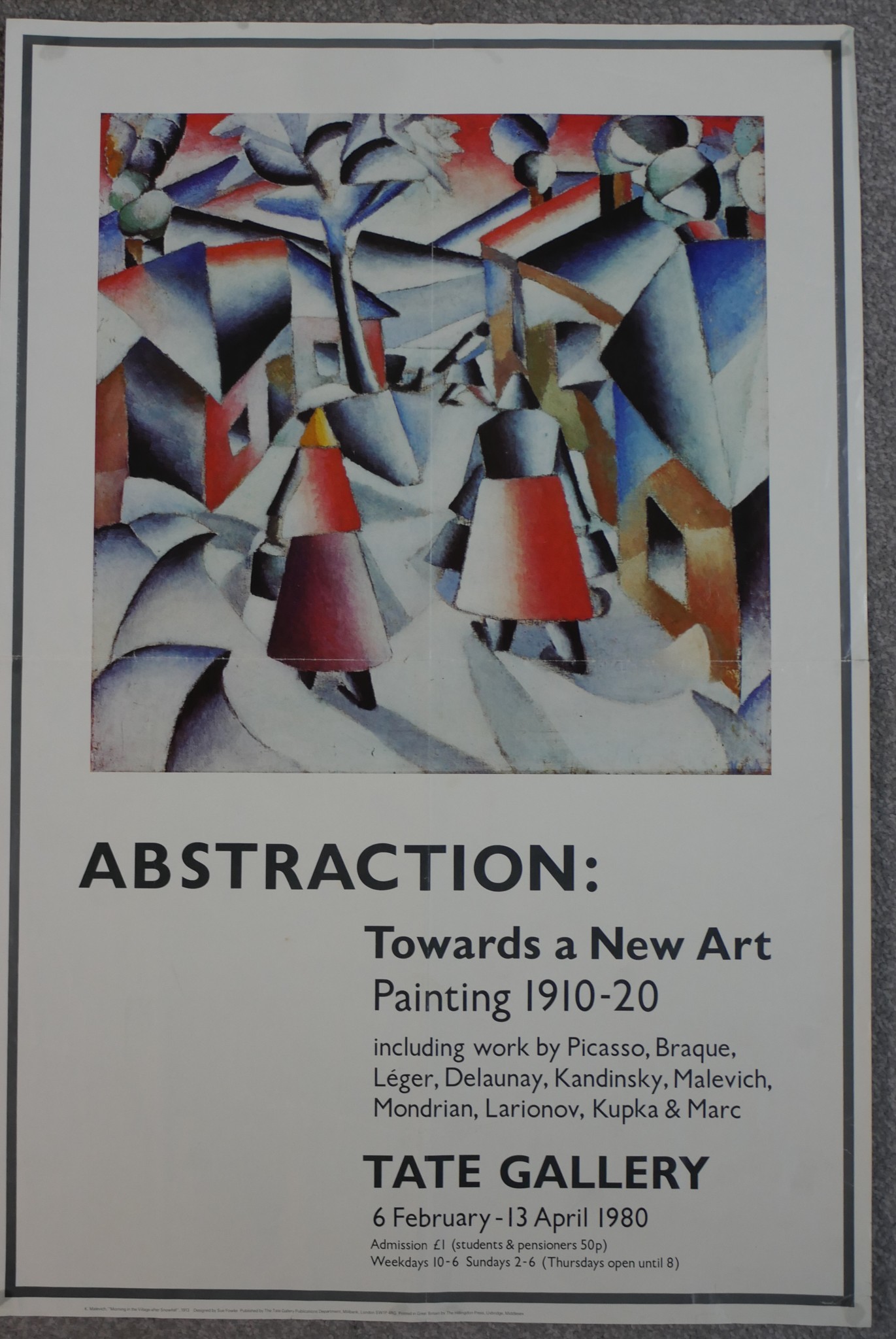 A collection of six large coloured vintage exhibition posters, including Giacometti, Lipchitz, - Image 7 of 8