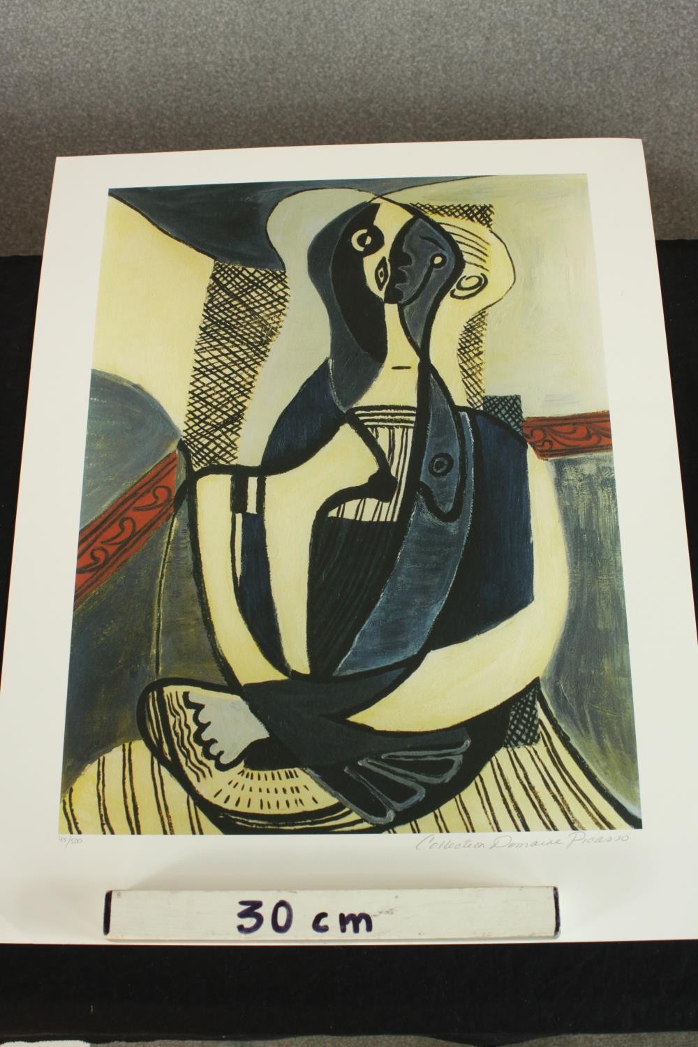 After Pablo Picasso (1881-1973, Spanish), Seated Woman, a coloured limited Collection Domaine - Image 2 of 5