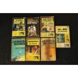 Ian Fleming, a set of a seven paperback novels, comprising of Dr. No, Goldfinger, Thunderball,