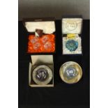 Three boxed glass paperweights to include millefiori Three Kings and Whitefriars together with a