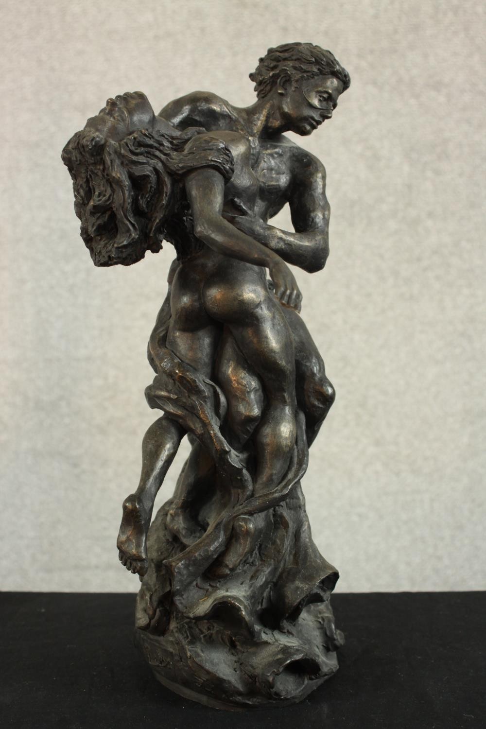 Joy Kirton-Smith (Contemporary) Tempest, a limited edition resin sculpture of a couple embracing, - Image 3 of 12