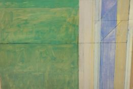 Richard Diebenkorn, (American 1922-1993), Ocean Park No. 111, coloured print on paper, framed. H.