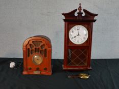 A 'Classic Collector's Edition' reproduction wireless radio, together with a reproduction quartz