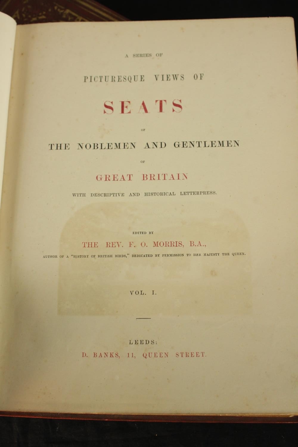 E. O. Morris, Picturesque Views of Seats of Noblemen & Gentlemen, two clothbound volumes with gilt - Image 3 of 5