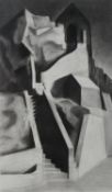 Julie Seeds (20th century), Hermit's Shrine, Elizabeth Castle, Jersey, charcoal drawing paper,