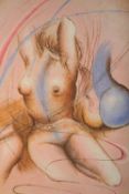 C. Hansa (20th century), Nude Female, acrylic on canvas, signed and framed. H.103 W.72cm.