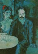 After Pablo Picasso (1881-1973), S. Junyer-Vial with woman beside him, a coloured limited Collection
