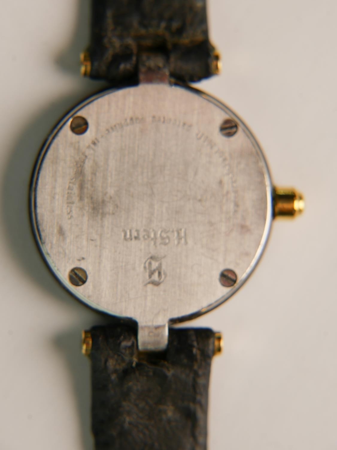 A late 20th century H. Stern ladies wristwatch, with Roman numerals and gilt hands, diamond inset at - Image 3 of 5