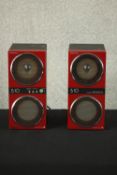 A pair of Sanyo B.10 electric speakers. H.28 W.13 D.20cm. (each)