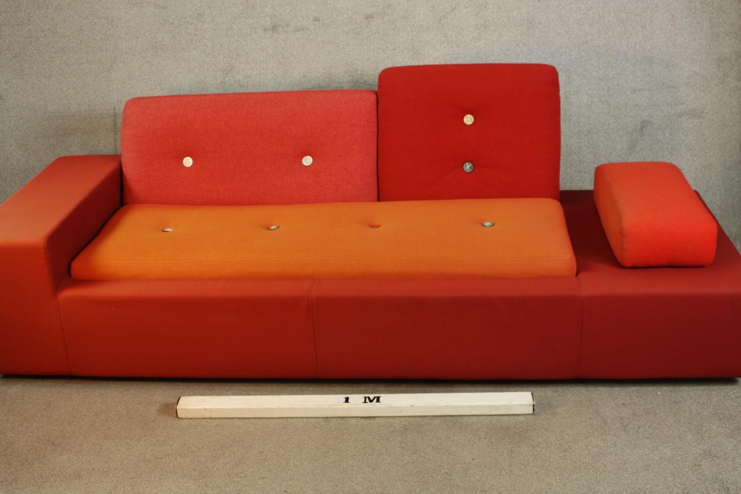 A contemporary Vitra Polder Sofa designed by Hella Jongerius, upholstered in Polder Red fabric. H.76 - Image 2 of 9