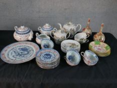 Various 19th century and later ceramics to include a Japanese egg shell porcelain teaset, a