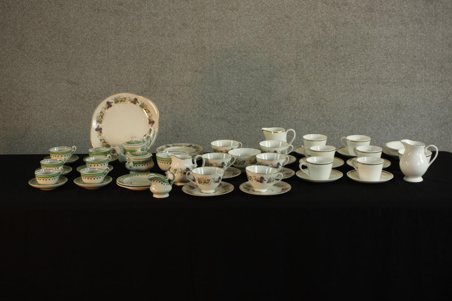 A Royal Doulton Revanna part dinner/tea set, together with two other part tea sets, one with a