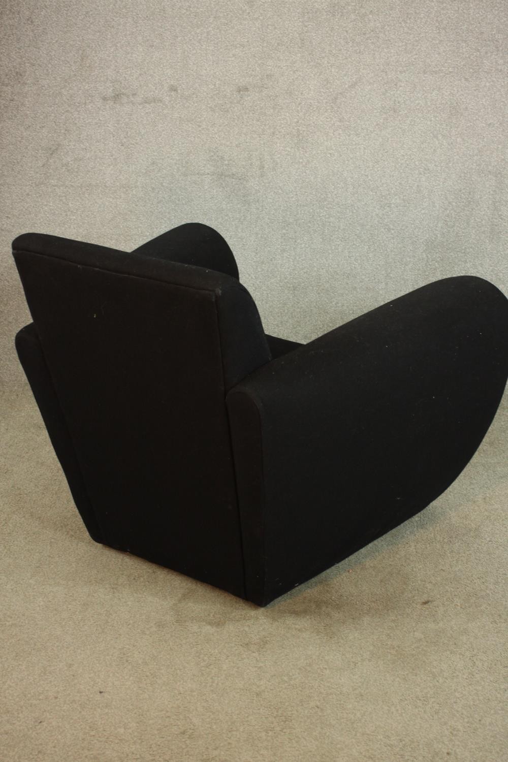 A contemporary low upholstered armchair. H.78 W.82 D.82cm. - Image 5 of 6