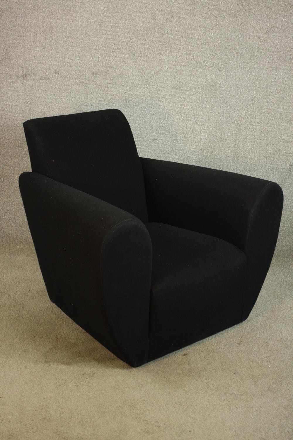 A contemporary low upholstered armchair. H.78 W.82 D.82cm. - Image 3 of 6
