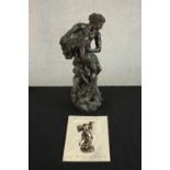 Joy Kirton-Smith (Contemporary) Tempest, a limited edition resin sculpture of a couple embracing,