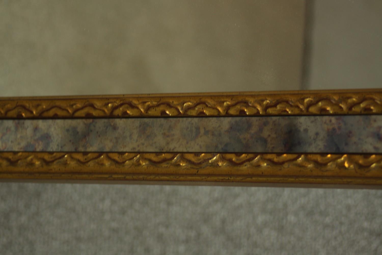 A 19th century, possibly Italian gilt framed rectangular pier mirror. H.91 W.65cm. - Image 6 of 8