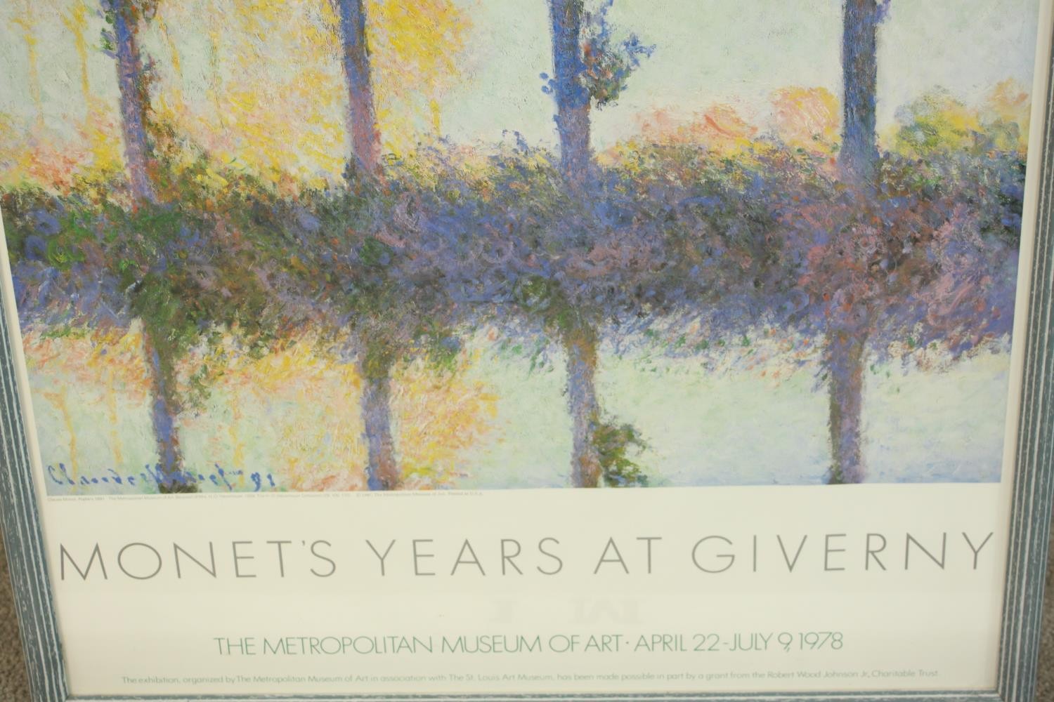 Monet's Years at Giverny, a mid 20th century exhibition poster from the Metropolitan Museum of Art - Image 4 of 6