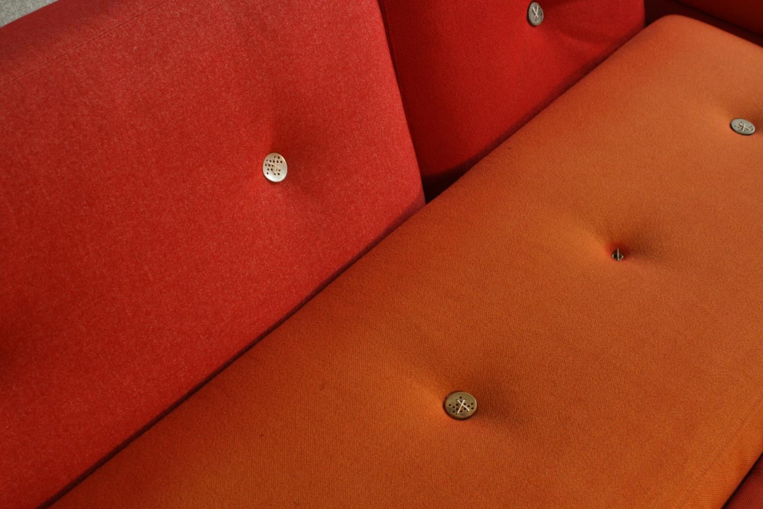 A contemporary Vitra Polder Sofa designed by Hella Jongerius, upholstered in Polder Red fabric. H.76 - Image 7 of 9