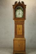 A late 18th century J. M. Tomney of Newcastle mahogany and walnut cased longcase clock, with