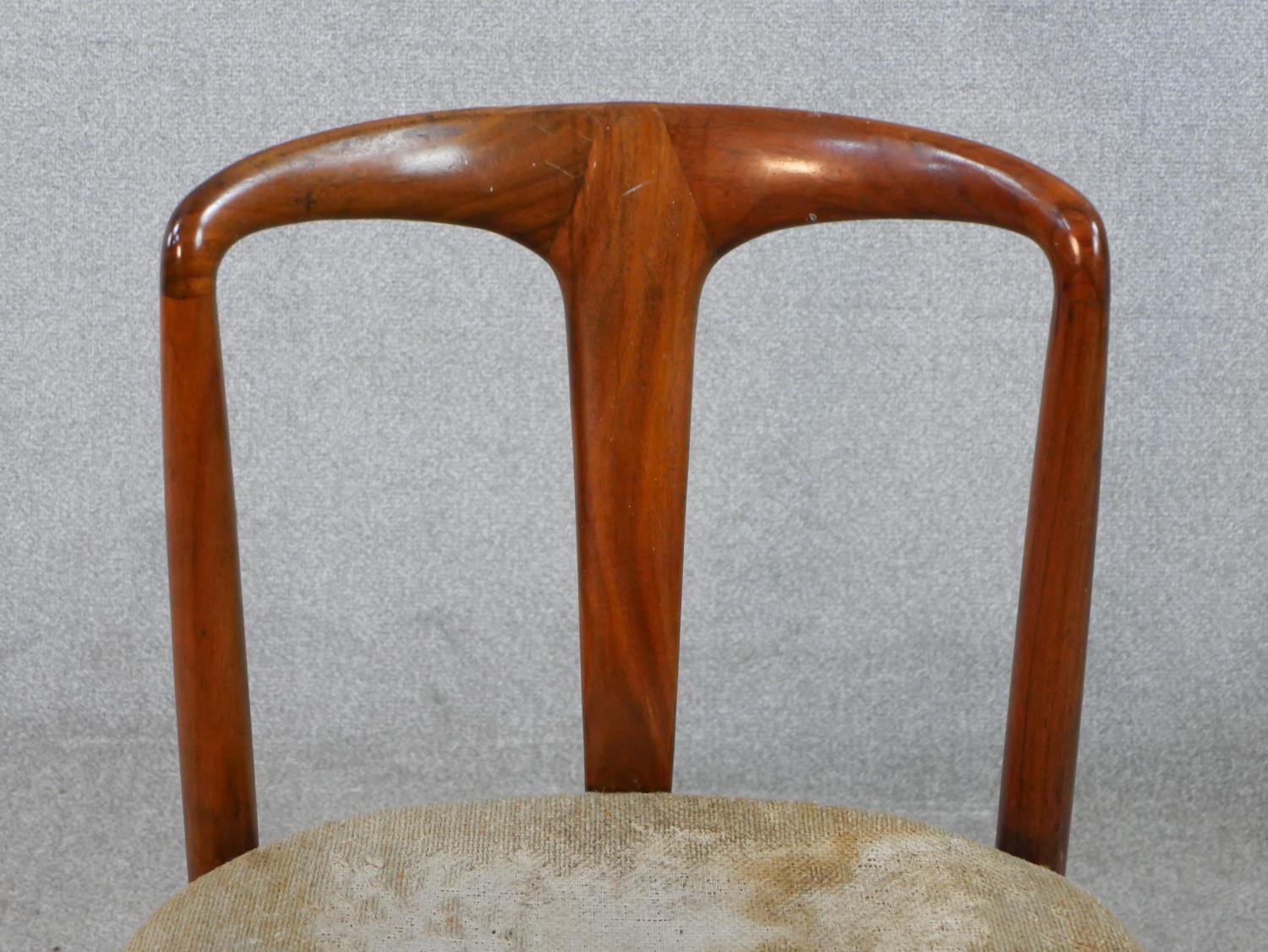 A set of four Johannes Andersen (Danish) model 94 Rosewood framed dining chairs, with upholstered - Image 7 of 9