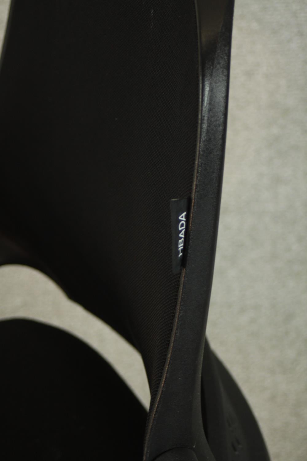 A contemporary Hbada open arm office chair, raised on five splayed supports terminating in casters. - Image 7 of 7