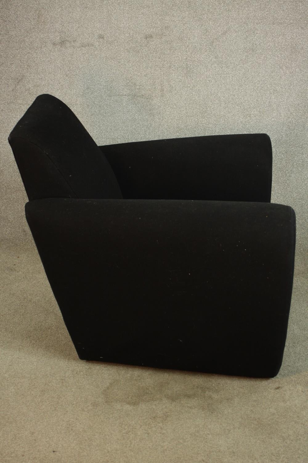 A contemporary low upholstered armchair. H.78 W.82 D.82cm. - Image 4 of 6