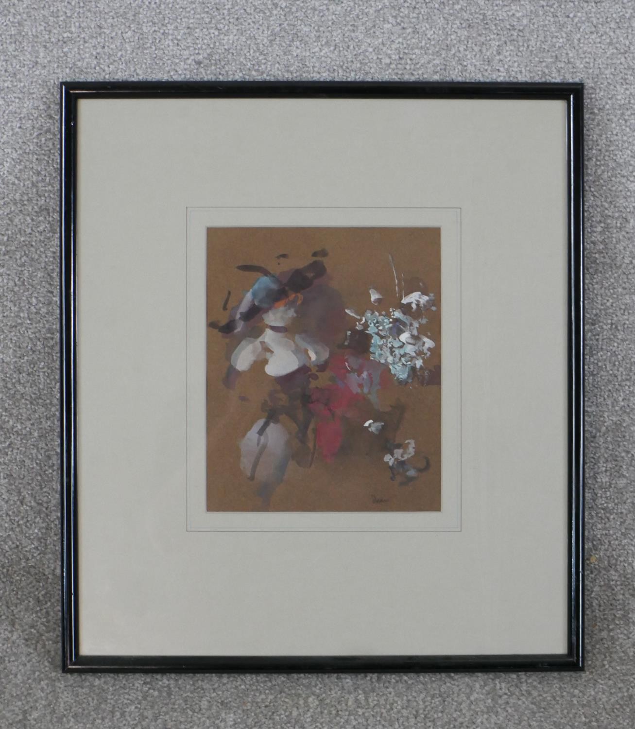 Dean, 20th century, blossom on a tree, gouache on paper, signed and framed. H.45 W.40cm. - Image 2 of 6