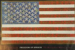 After Faith Ringgold, a 20th century framed Freedom of Speech poster, commemorating 200th year