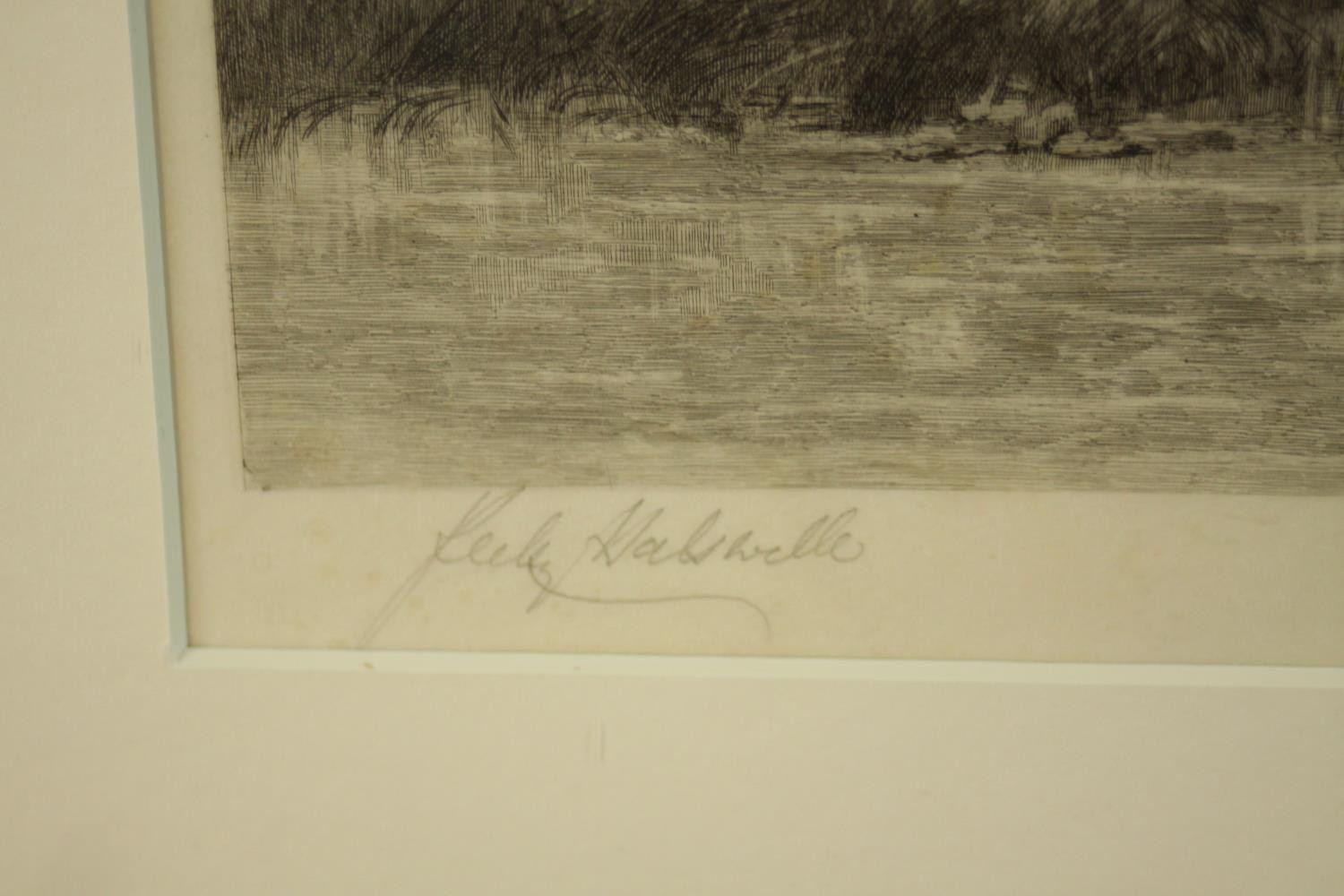 Keeley Halswelle (1831-1891, English), Kilchurn Castle, Loch Awe, pencil signed etching on paper, - Image 5 of 7