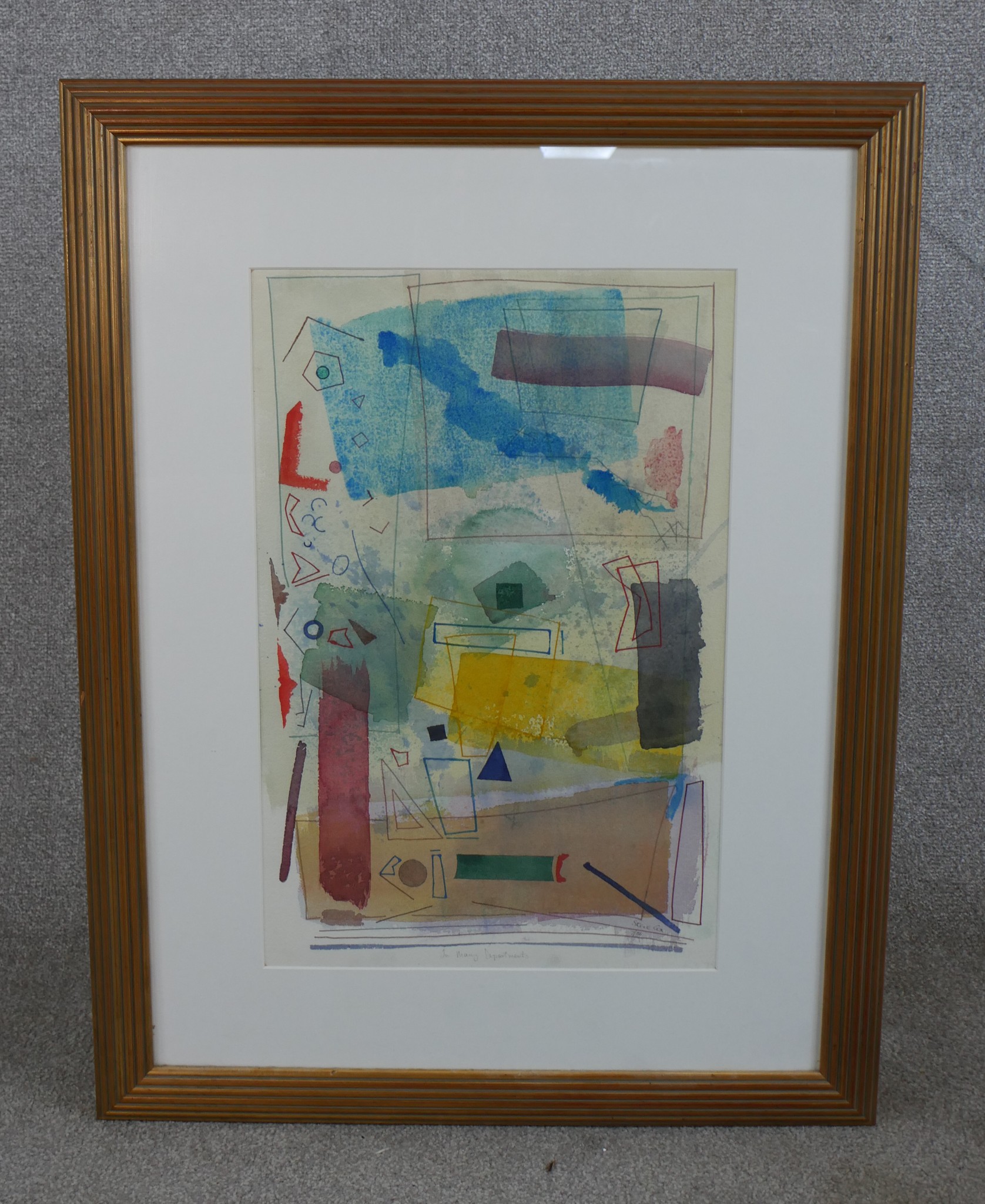 Steve Cox (Contemporary), In Many Departments, pencil signed limited edition abstract watercolour on - Image 2 of 5