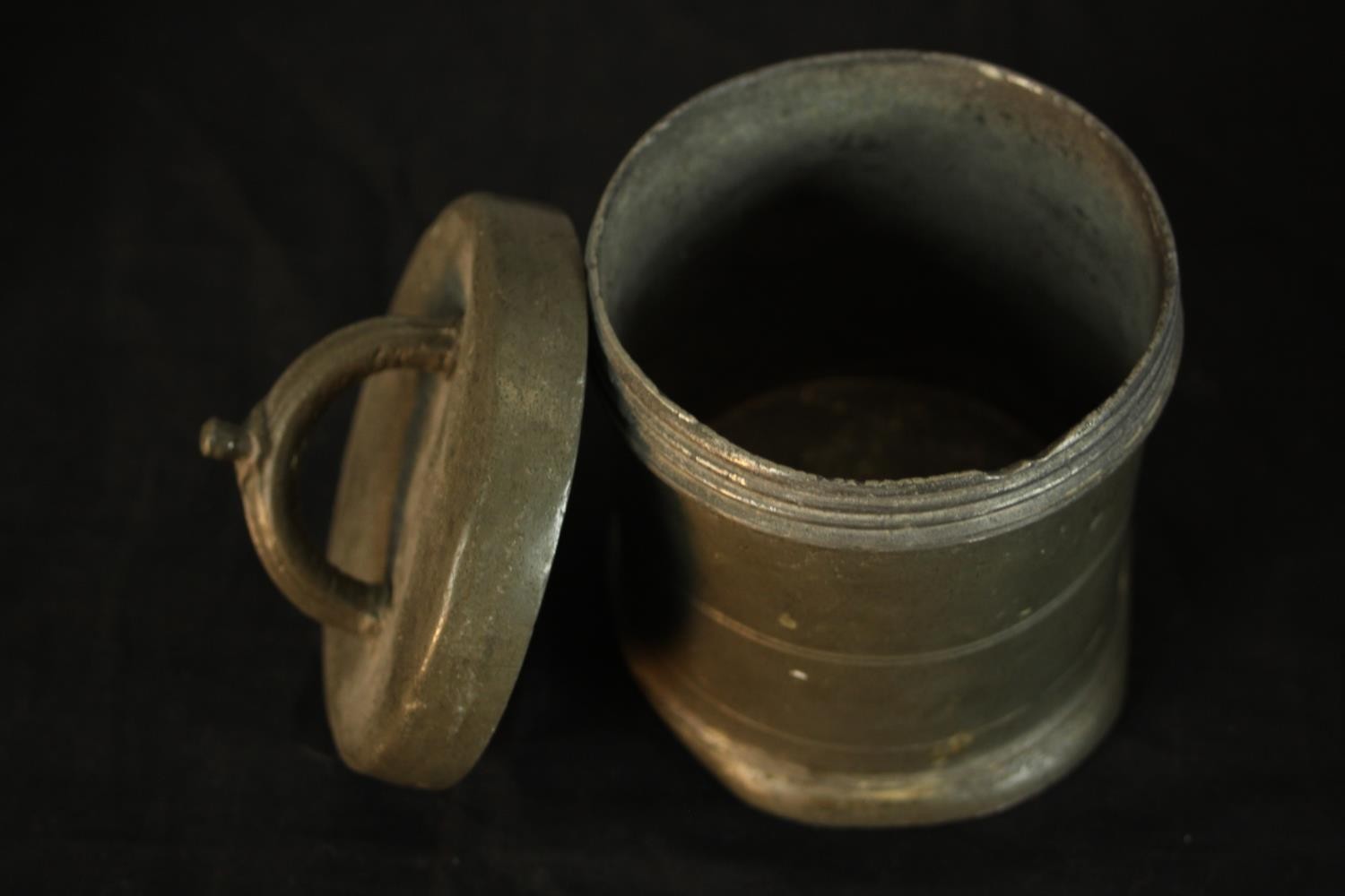 Assortment of various pewter to include candlestick, trinket dishes, bowl and other items. H.8 W. - Image 11 of 12