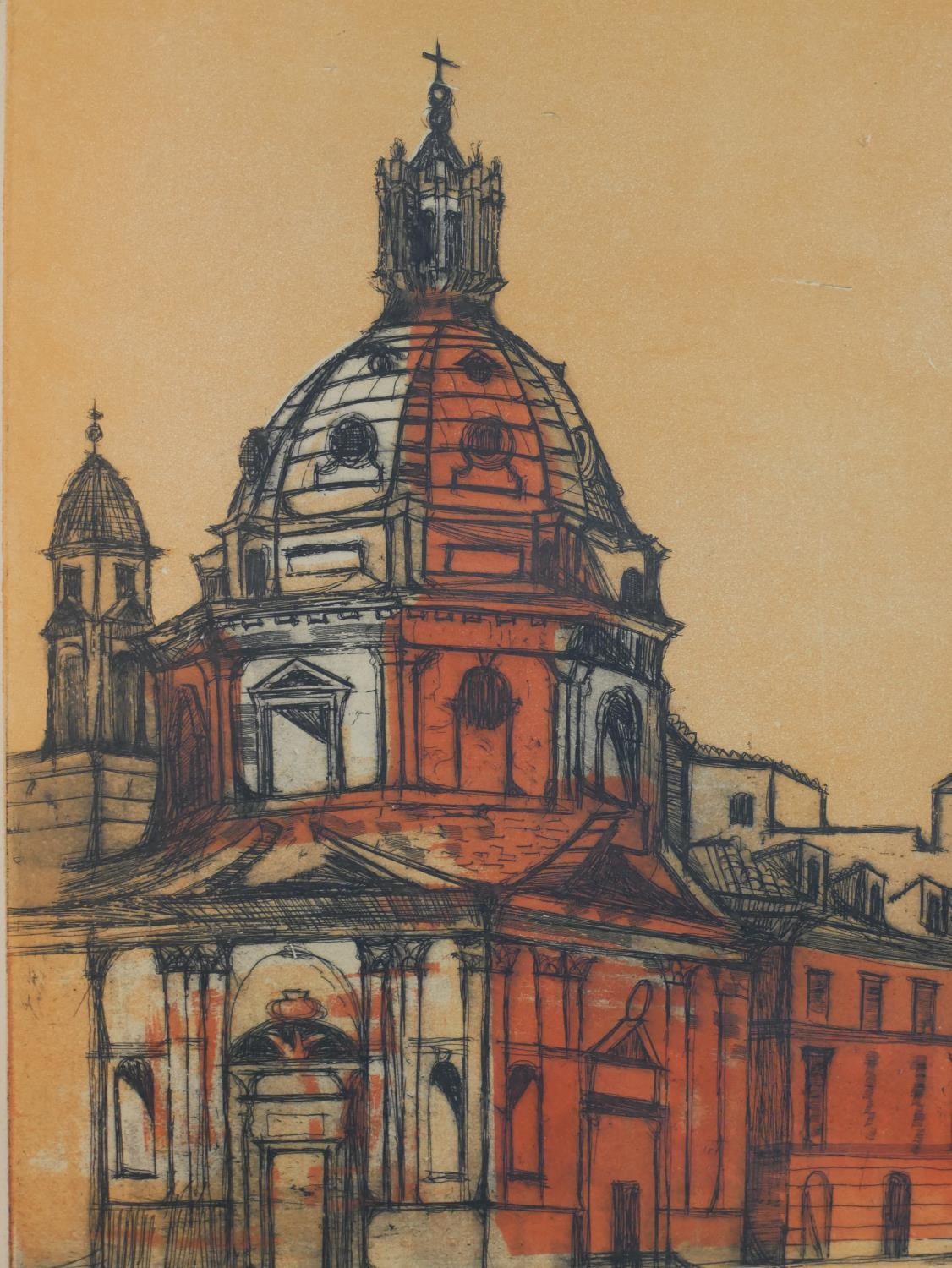 Richard Beer (1928-2017, English), Two Churches, coloured etching on paper, pencil signed and dated. - Image 4 of 6