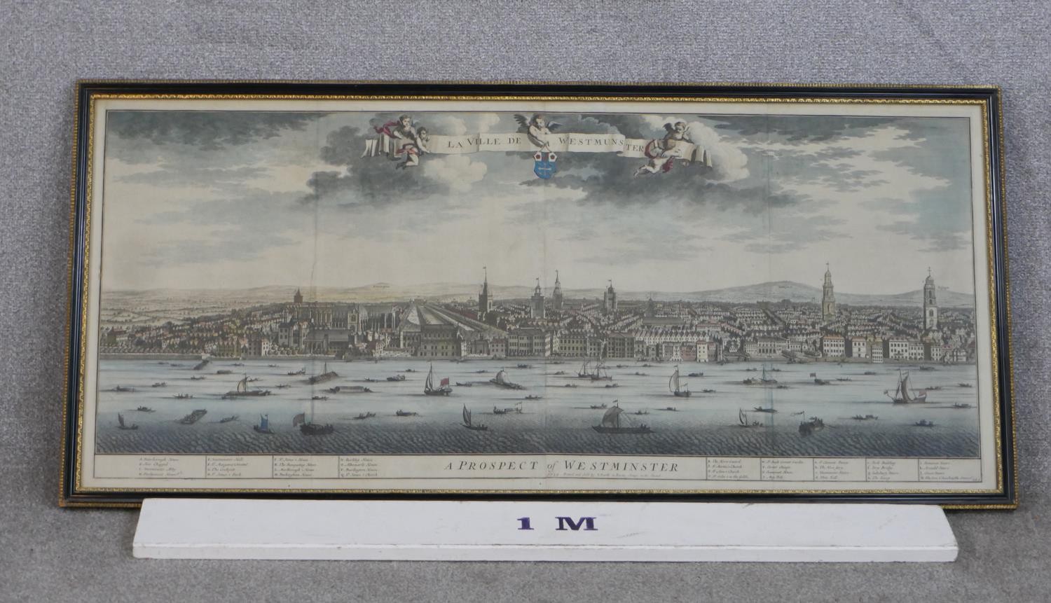 After Johannes 'Jan' Kip, a Prospect of Westminster, coloured print of a panoramic view of London, - Image 3 of 7