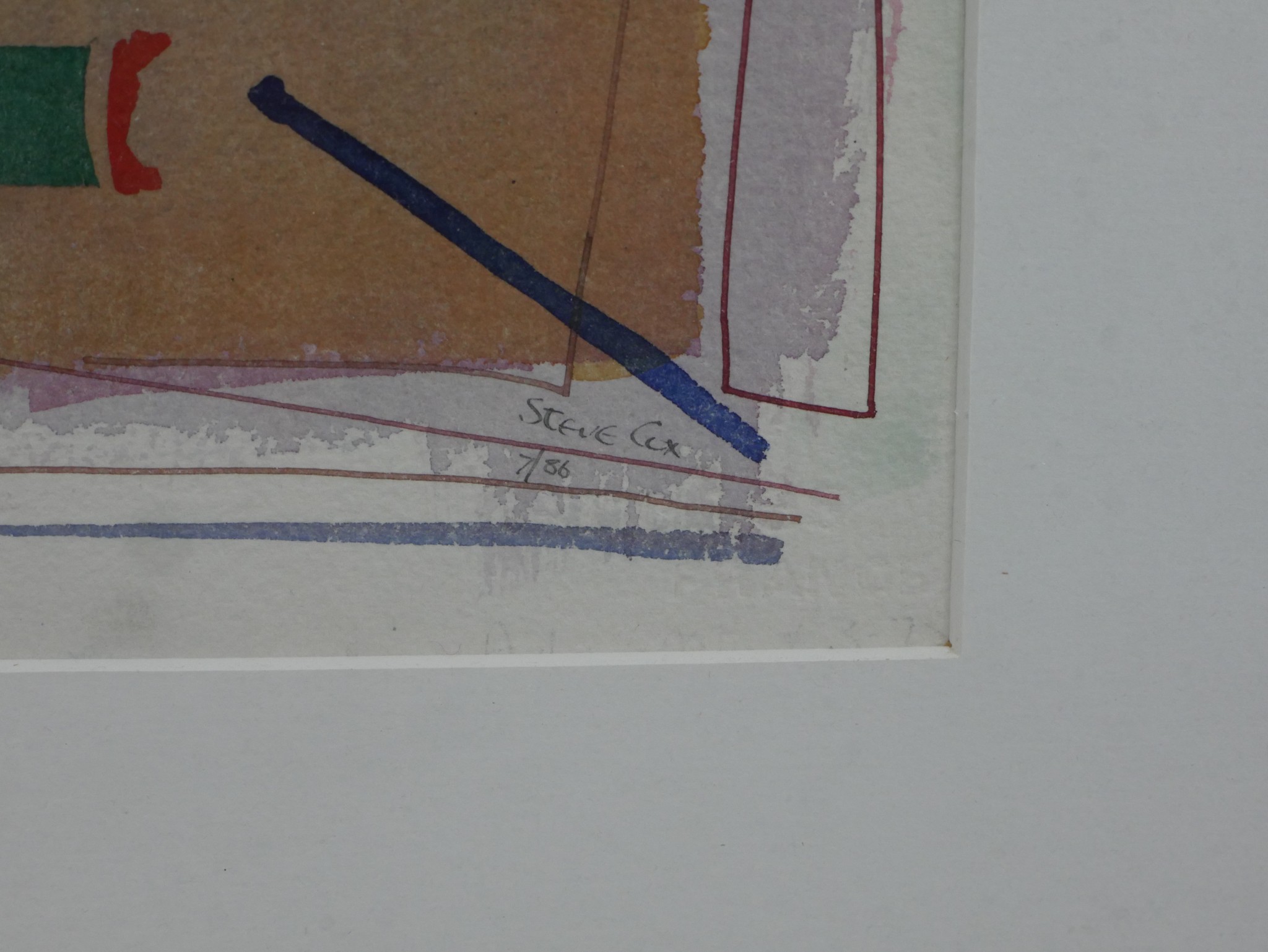 Steve Cox (Contemporary), In Many Departments, pencil signed limited edition abstract watercolour on - Image 4 of 5