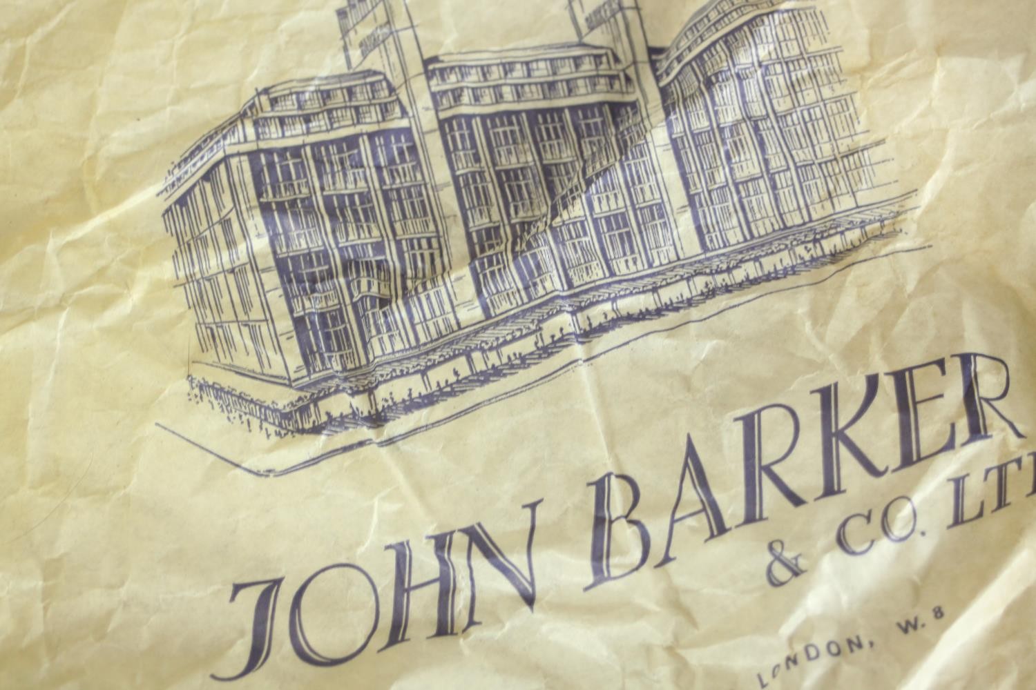 An early 20th century John Barker and Co boxed and packaged mink fur hand muff with silk tassel - Image 5 of 5