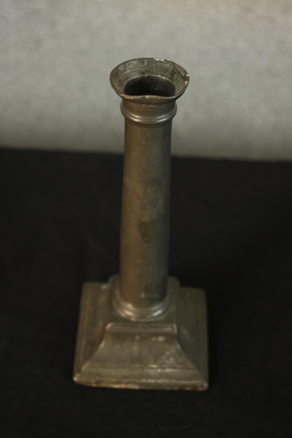 Assortment of various pewter to include candlestick, trinket dishes, bowl and other items. H.8 W. - Image 9 of 12