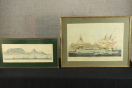 Two 19th century coloured prints of nautical interest, Table Bay, Cape of Good Hope, published W.