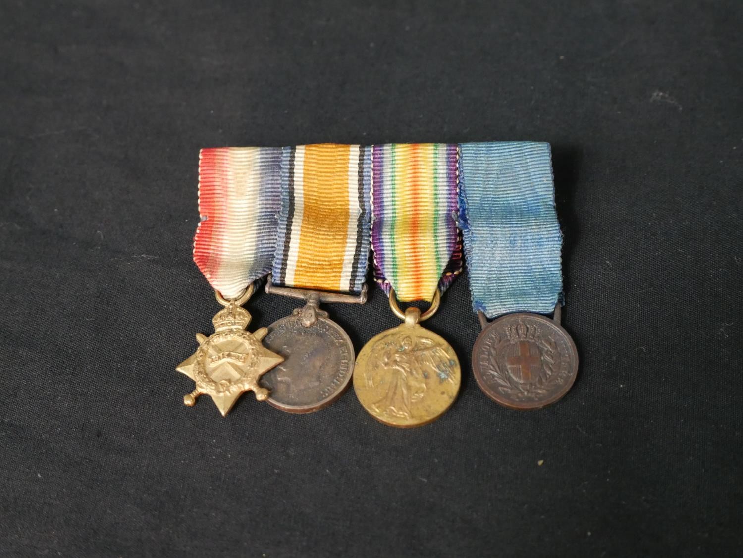 Victory Medal, 1914-1915 Star & British War Medal, three World War I medals awarded to Rev F. G. - Image 3 of 5