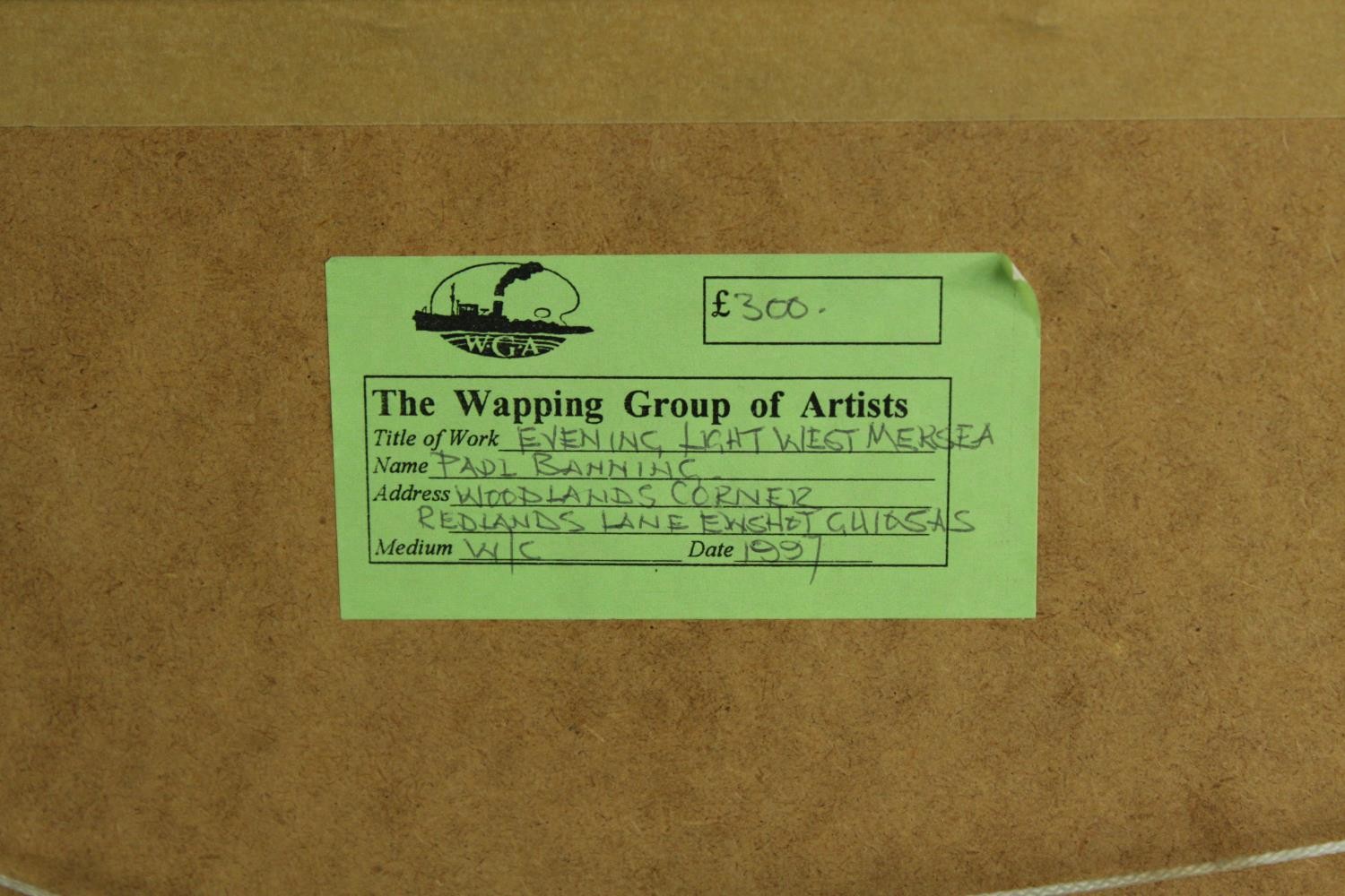 Ashton Cannell (1927-1994), Bugsby Reach, watercolour on paper, signed and framed together with Paul - Image 11 of 11