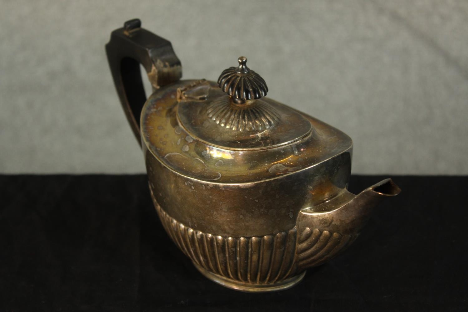 Two 20th century Harrods silver plated fluted coffee potand teapot, each marked to base and with - Image 6 of 8