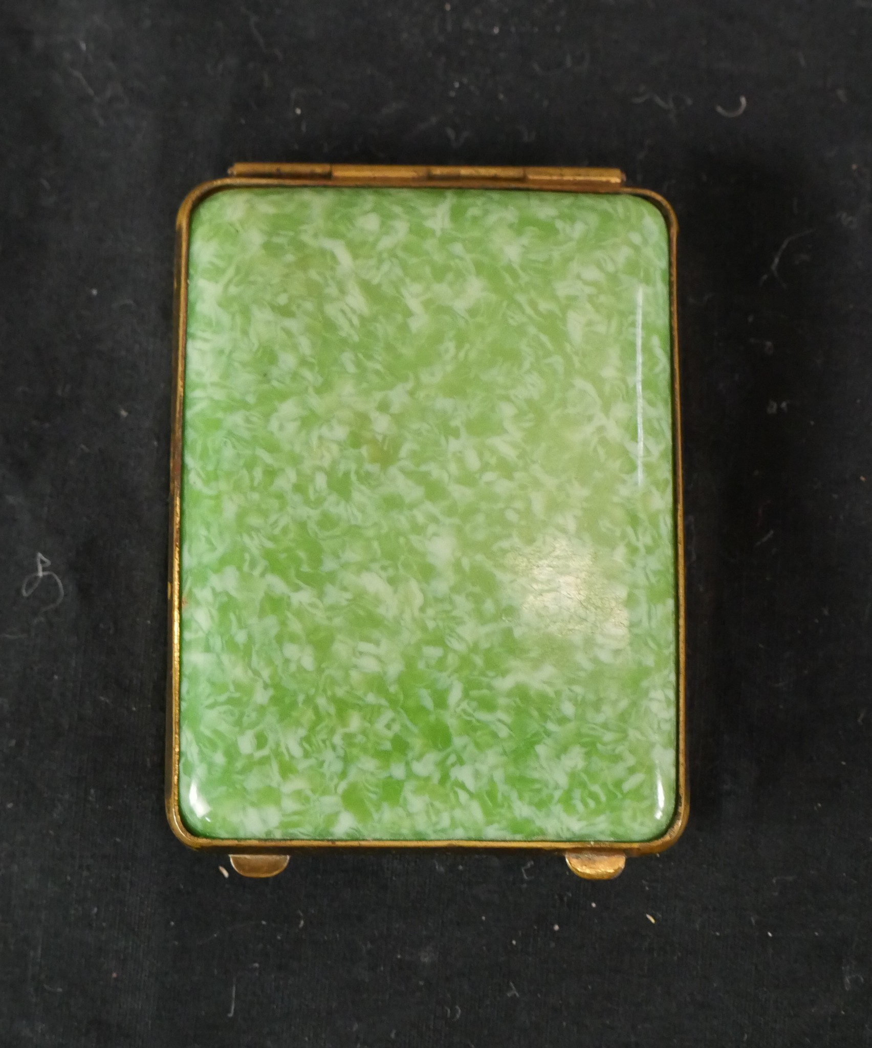 Two early 20th century shagreen style and gilt metal match holder and matching cigarette case, - Image 4 of 12