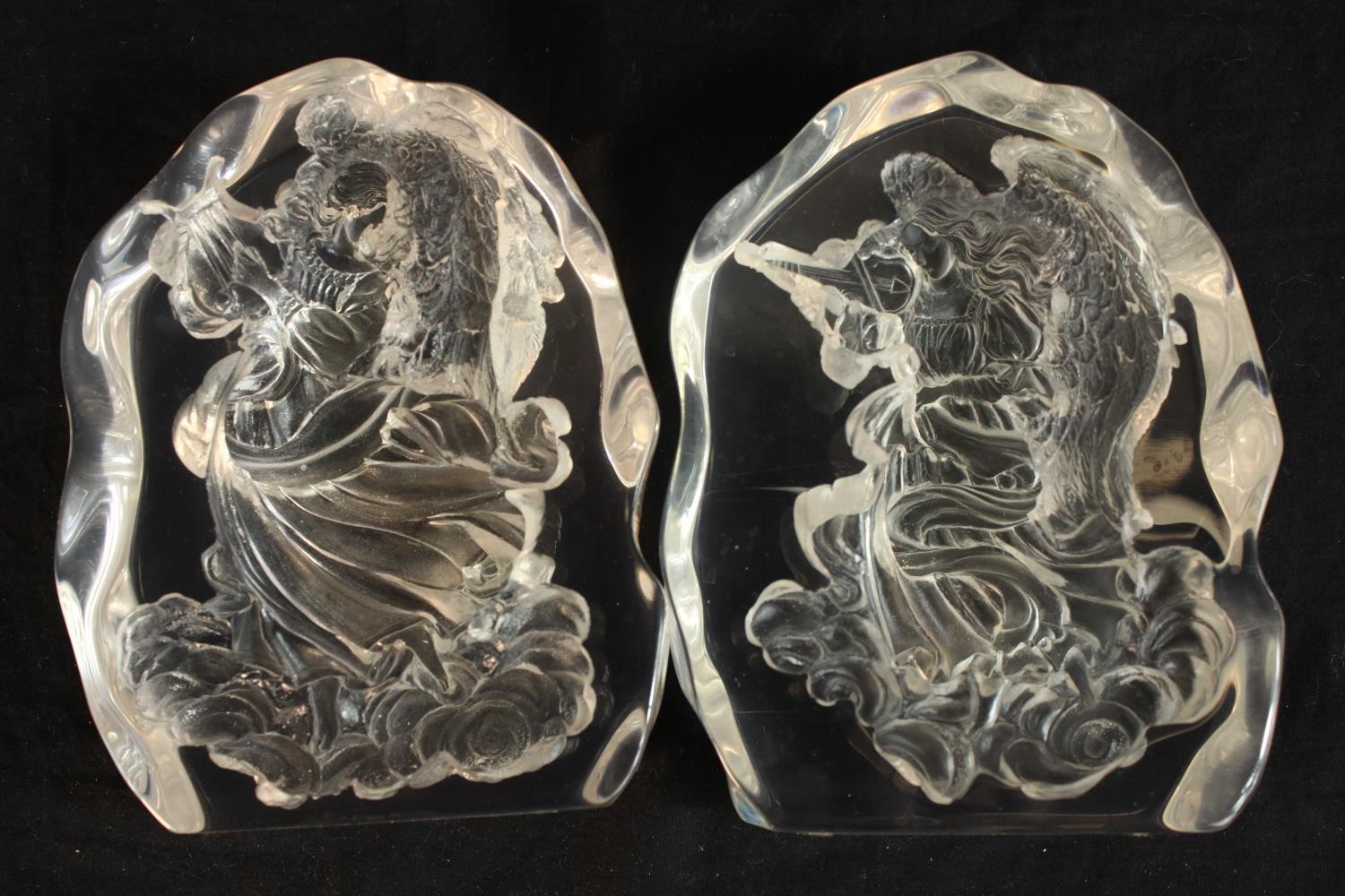 A pair of limited edition Bradford Exchange Crystal Heavens modernist sculptures, Symphony of - Image 7 of 12