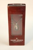 Georg Jensen- A boxed as new 1990's sterling silver Heritage acorn design pendant and chain with