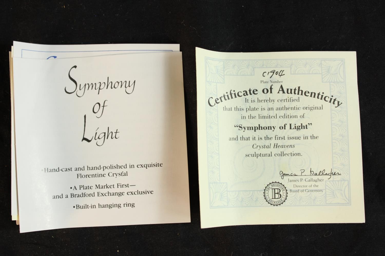 A pair of limited edition Bradford Exchange Crystal Heavens modernist sculptures, Symphony of - Image 11 of 12