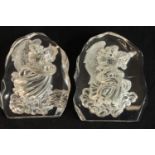 A pair of limited edition Bradford Exchange Crystal Heavens modernist sculptures, Symphony of